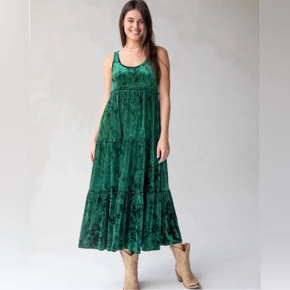 Natural Life Karlie Velvet Maxi Dress - Picture 3 of 6